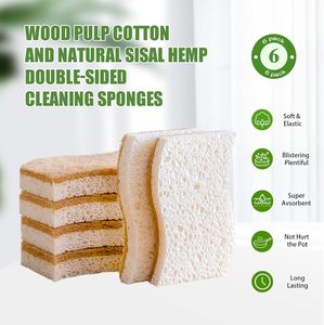 Spugna Ecologica per Cucina, Biodegradabile, Naturale, Compostabile, in Cellulosa, Cocco e Noce, Utensile per Pulizia <span class=keywords><strong>Piatti</strong></span> - Product Image 2