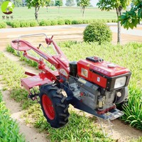 Tracteur multifonctionnel à deux roues motrices certifié CE, nouveau moteur diesel Changfa de 12 CV, avec boîte de vitesses et rotoculteur pour utilisation agricole