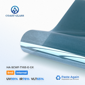 Film de protection ciblé IR et UV en matériau de terres rares, gris bleu, <span class=keywords><strong>pour</strong></span> isolation <span class=keywords><strong>thermique</strong></span> et sécurité des vitres de bâtiment - Product Image 4