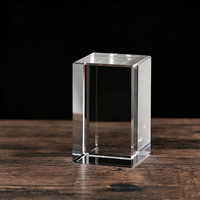 Máquina de Grabado Láser UV 3D Xtool, Cubo de Cristal K9 en Blanco de 60x60x90mm, Bloque de Cristal, Caja de Regalo Roja, Venta al Por Mayor