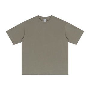 Camiseta Casual de Uso Diario para Hombre, Color Sólido, 100% Algodón, Tejido Antiarrugas, Manga Corta, Básica, Suave, Transpirable, Corte Regular, Verano - Product Image 1