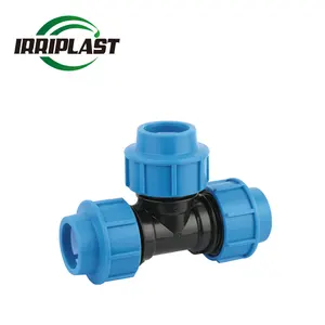 Conexão de compressão para irrigação, equipamento de compressão de alta qualidade com DN20-110 pn16 pp, conectores de montagem de hdpe, t de redução para irrigação