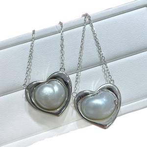 สร้อยคอจี้ไข่มุกเคชิสีขาวออสเตรเลียทรงหัวใจประดับเงินแท้จากน้ำทะเล รุ่นเลิฟฮาร์ท พร้อมชุดเครื่องประดับอัญมณีชั้นดี - Product Image 5