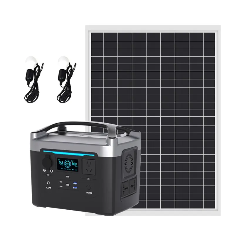 सकारात्मक टिप्पणी पोर्टेबल सौर जनरेटर आपातकालीन घरेलू के लिए इन्वर्टर के साथ लिथियम बैटरी बैंक पावर स्टेशन सेट करता है
