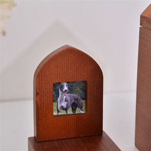Pet anıt Urn kutusu ahşap ev şekli ve mumluk evcil hayvan vazosu kişiselleştirilmiş fotoğraf çerçevesi ile köpek kedi külleri için - Product Image 4