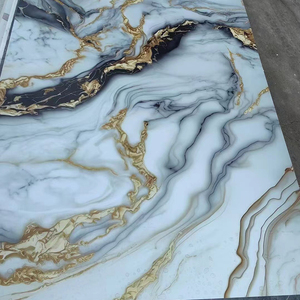 Bán buôn cao cấp đá cẩm thạch tấm PVC cao bóng UV bảng điều chỉnh trong 2 mét 3 mét Độ dày trong nhà tường trang trí Kích thước cuộn - Product Image 5