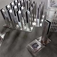 Pince de fixation au sol en aluminium pour garde-corps en verre, pour terrasse et balcon, en acier inoxydable 304, pour verre de 8 à 12 mm
