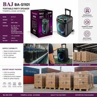 BAJ 40W 8" Enceinte chariot avec effet flamme, Anneau lumineux LED, TWS, USB, TF, FM, AUX, Rechargeable, Nouveau pour AC SCHNITZER X6 E71 SUV -BA-S801