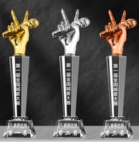 Trophée en métal en forme de coupe, design personnalisé, or, pour événements sportifs (football/volley-ball) - Vente en gros