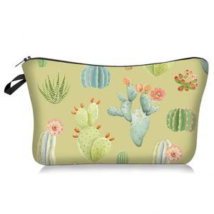 Nouvelle trousse à cosmétiques Cactus, trousse de toilette portable pour enfants, trousse de maquillage matelassée avec fermeture éclair, sac de rangement et de lavage - Product Image 5