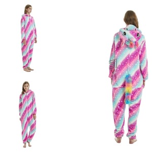 Mono de animales de dibujos animados grueso <span class=keywords><strong>Cora</strong></span> nuevo al por mayor, pijama informal cálido de franela, ropa de casa para mujer - Product Image 6