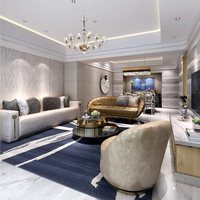Service de conception d'aménagement intérieur haut de gamme pour villas et maisons de luxe modernes