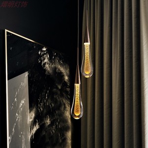 Bắc Âu ưa thích trong nhà Đèn chùm pendang đèn cho Nhà căn hộ cầu thang treo ánh sáng mưa thả kính sắt treo - Product Image 4