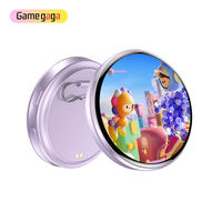 Gamegaga J E87 - Insignia Inteligente con Pantalla Táctil HD de 1.7 Pulgadas, Visualización de Fotos, GIFs y Videos Personalizados con Pin Electrónico BT 5.0 para Regalo