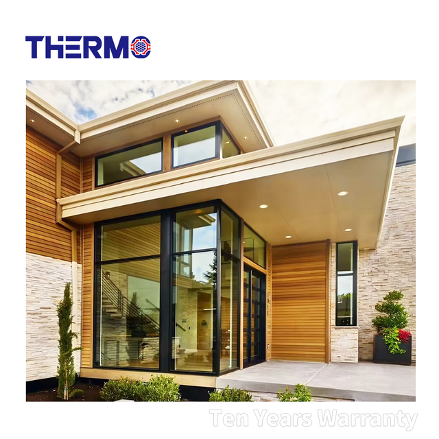 NOA Standard Aluminum Double Entrance Door Exterior Impact Glass Front Doors Aluminium windows and Doors