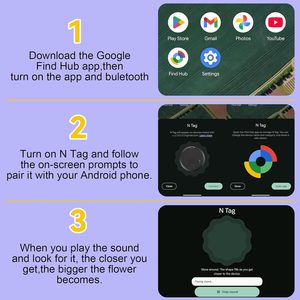Air Tracker Android ชุด 2 ชิ้น สำหรับติดตามสิ่งของ ใช้แบตเตอรี่แบบกระดุม CR2032 ใช้งานร่วมกับแอป <span class=keywords><strong>Google</strong></span> Find Hub สำหรับกุญแจ กระเป๋า และสัมภาระ - Product Image 5