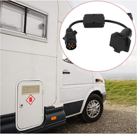 Adaptateur de conversion de câble d'éclairage pour connecteur de remorque, de prise de remorque EU 7 broches à prise US 7 voies, composants de filetage de remorque