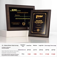 Trophées en bois massif noyer noir gravés sur mesure, impression UV, feuille d'or cristalline, plaques d'honneur haut de gamme, récompenses commémoratives