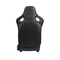 JIABEIR 1074 Sièges de course universels réglables en similicuir PVC noir pour simulateur de conduite
