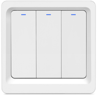 Interrupteur intelligent WiFi Andeli à bouton-poussoir, norme européenne 10A 600W, verre trempé, compatible avec Tuya Alexa Google Home