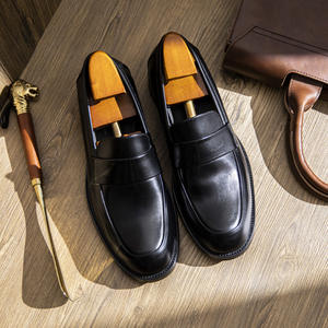 คุณภาพสูงที่กำหนดเองของผู้ชายแฟชั่นลำลองธุรกิจทางการหนังแท้สลิปออนฤดูใบไม้ร่วงป้องกันการลื่นระบายอากาศสวมใส่สบาย - Product Image 1