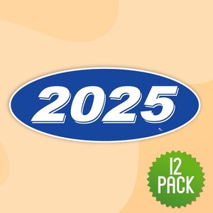 Autocollant de fenêtre de voiture ovale 2025 en vinyle auto-adhésif, cadeau promotionnel - Product Image 3