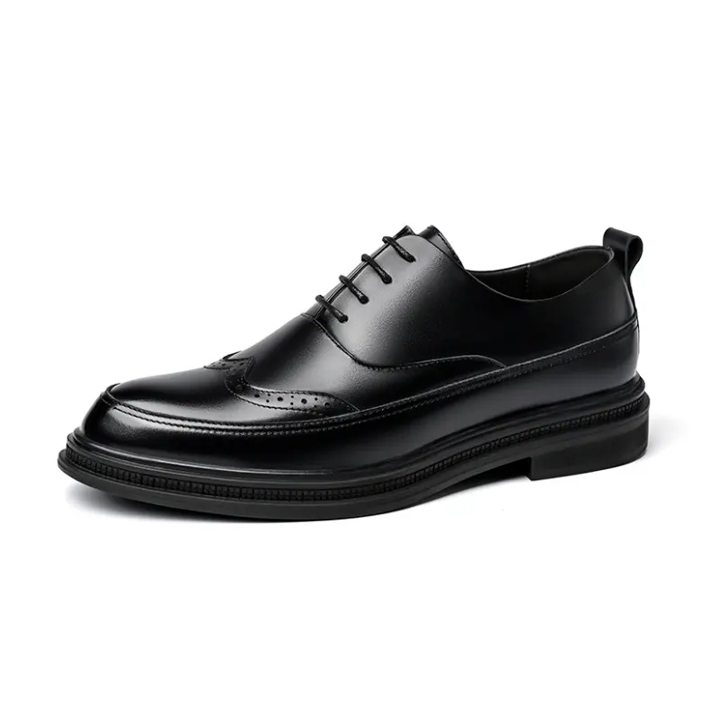 Plus Size Man Shoes Formal Black Leather Shoes for Men Lace Up Oxfords for Male Wedding Party Office Business Casual Shoe Men