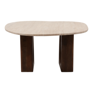Tavolino da Caffè Ovale con Base in Legno Intagliato, Arredamento Moderno per Soggiorno, Tavolo d'Appoggio - Product Image 4