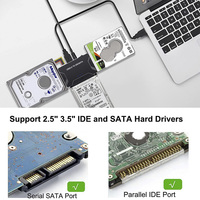 Adaptador Sata Ide a Usb 3,0 2,5 "3,5" Controlador de disco duro SSD ATA HDD Convertidor USB