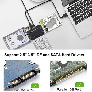 Sata Ide To Usb 3.0 Adapter 2.5" 3.5" Hard Disk Driver SSD ATA HDD USB Converter