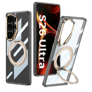 Funda para S26 Ultra con Anillo Magnético y Soporte Giratorio, Compatible con S25, Original GKK, Transparente, TPU+PC, Color Puro, Protección de Cámara - Product Image 5