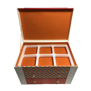 Xách tay sang trọng đa chức năng lưu trữ Hộp quà tặng với xử lý dập nổi và ngăn kéo cho bánh trung thu Snack Nut Khoai Tây Chip đóng gói - Product Image 3