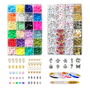 6mm perles rondes en argile polymère fabrication de bijoux KIT HEISHI perles bijoux à bricoler soi-même faisant bohême bracelet kit