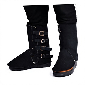 Couvre-chaussures de soudeur en cuir de vachette pleine fleur, résistant, haute performance, haute qualité, ignifuge, imperméable, vente en gros - Product Image 1