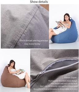 IStapromo Gifts Popular Wholesale Beanbag Cover Beanbag Chair <strong>Bean</strong> Soft With Linen Fabric <strong>Bean</strong> <strong>Bag</strong> Cover Chair <strong>for</strong> Adult and Kid - Product Image 4