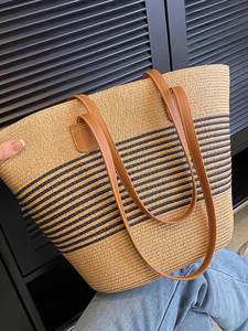 Nouveau style 2026 – Sac à main tissé pour femme – Cabas <span class=keywords><strong>de</strong></span> plage grande capacité, sac seau à bandoulière au design haut <span class=keywords><strong>de</strong></span> gamme - Product Image 5