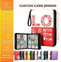 Classeur de cartes à 4 pochettes avec pochettes à chargement latéral pour album de cartes à collectionner