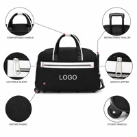 Valise de voyage pliable de grande capacité, imperméable, de haute qualité, avec logo personnalisable, motif géométrique, style Oxford, fermeture éclair