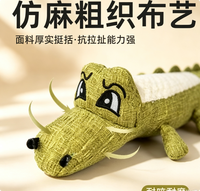 Jouet de soulagement pour chat, crocodile tricolore, jouet sonore pour chat, fabricant de jouets en peluche, vente en gros