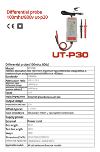 Sonda Diferencial UNI-T UT-P30 100 MHz / 800 V (UTP30) Ancho de Banda de Frecuencia 100 MHz - Product Image 4