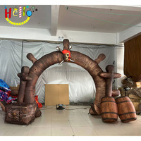 Parc d'attractions Arche gonflable promotionnelle Arche de pirate gonflable personnalisée Blow Up Pirate Gate
