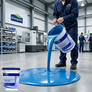 Revêtement liquide en résine époxy décorative haute résistance et résistante à l'usure avec sable coloré pour garages, application au pinceau - Product Image 1