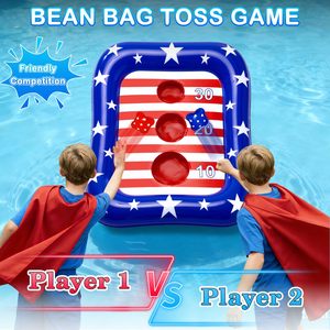New Arrival Inflatable Pool Cornhole Game American Flag Floating Water Toy for Kids Adults Summer Outdoor Party Family Fun - Product Image 4