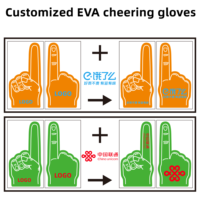 Gants en mousse EVA - Mains en mousse légères et portables pour la cheerleading, les événements sportifs et l'athlétisme