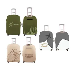 Cubierta de bolsa de equipaje elástica de LICRA alta personalizada cubierta de equipaje de sublimación gruesa a prueba de polvo cubierta de maleta