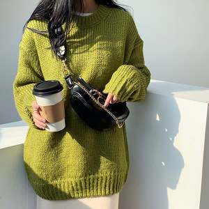 Bolso bandolera para mujer, negro, con cremallera, decoración de cadena, antirrobo - Product Image 4