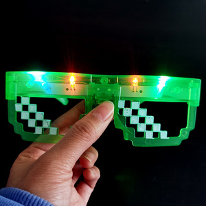 Lunettes LED de fête, mosaïque de pixels, lunettes lumineuses à <span class=keywords><strong>obturateur</strong></span>, Deal With It, pour Rave, Bar, Boîte de nuit, articles de fête, jouet lumineux - Product Image 3