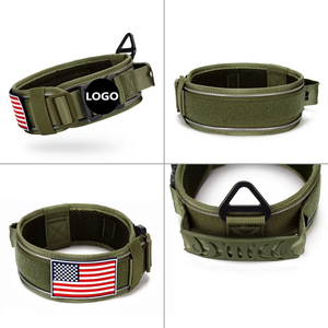 Stock gran oferta <span class=keywords><strong>de</strong></span> nailon resistente fuerte ajustable con hebilla <span class=keywords><strong>de</strong></span> Metal para <span class=keywords><strong>perros</strong></span> grandes collar táctico para mascotas conjuntos <span class=keywords><strong>de</strong></span> correa Collar <span class=keywords><strong>de</strong></span> perro - Product Image 3