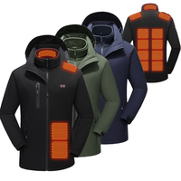 Thermal Warm 15 Zonen USB-Batterie Winter Fleece Mantel Soft Shell beheizte Jacke Herren