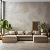 Hochwertiges modernes Chesterfield L-förmiges modulares Sofa garnitur mit Stoff bezug für Wohnzimmer und Hotel